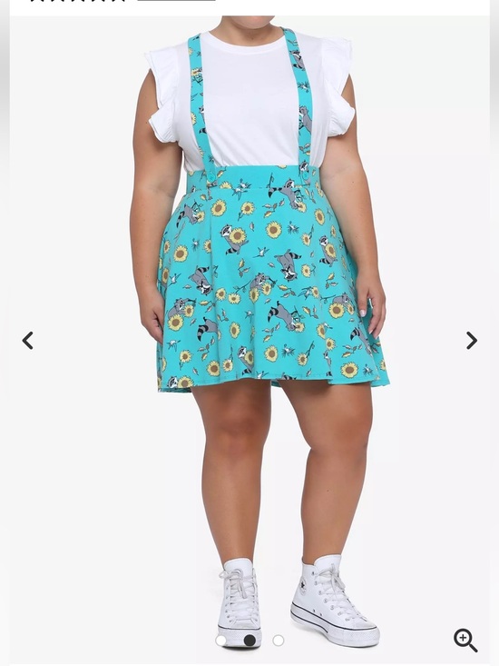 Disney Princess Dresses & Skirts - Disney Princess Pocahontas Meeko Flit  Turquoise Suspender Skirt Size 1X